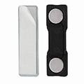 Magnetic Name Badge with Self Adhesive Steel Back 45 mm x 13 mm Pack of 5, badge magnet, name tag badge with magnet plate neodymium magnets